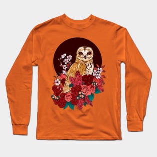 Owl Floral Eclipse Long Sleeve T-Shirt